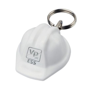 Hard Hat Shaped Recycled Keychain